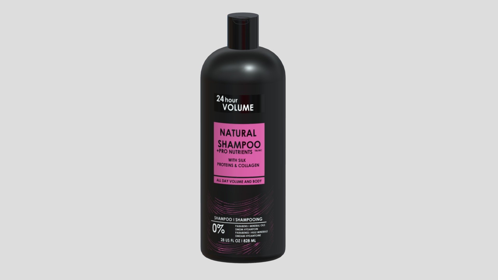 Natural Shampoo Low Poly PBR Realistic 3d model