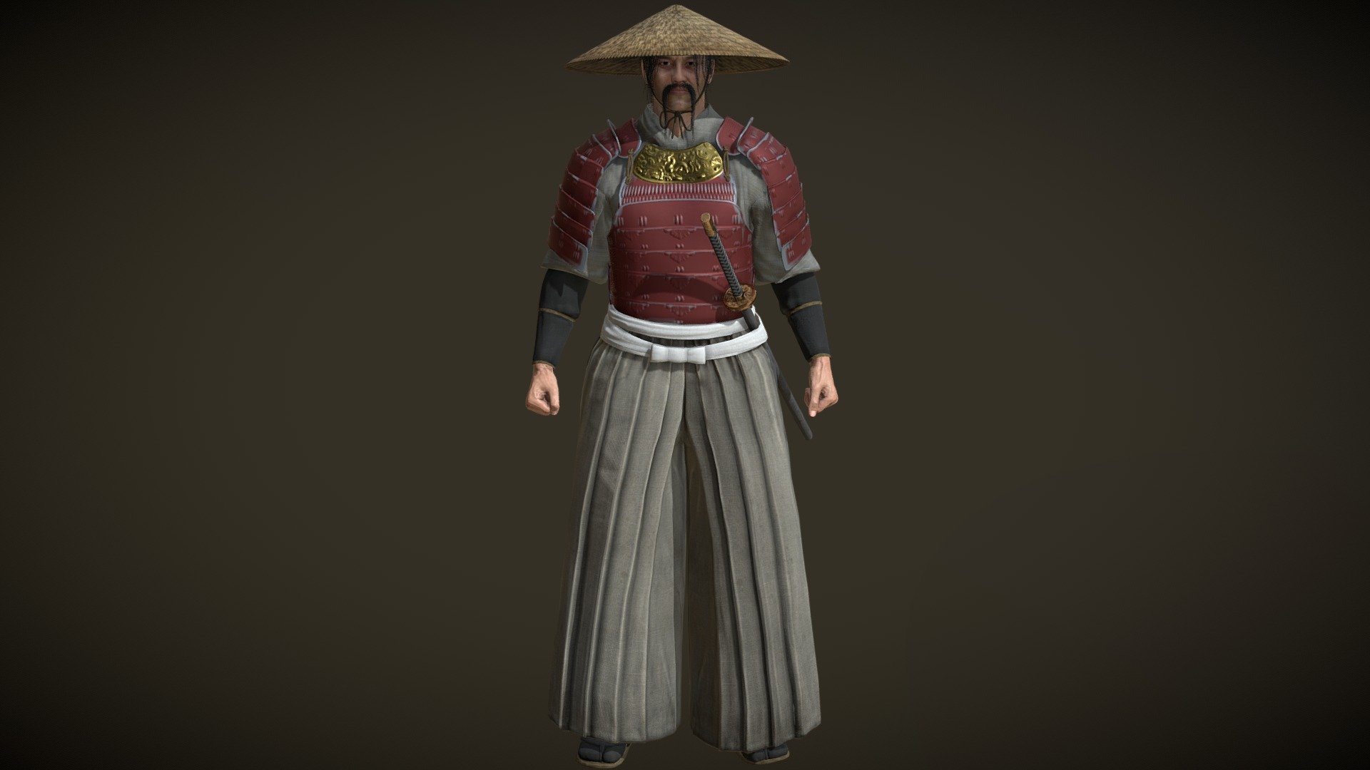 Samurai Character PBR Game Ready 3d model