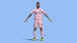 T-Pose Rigged Lionel Messi Miami