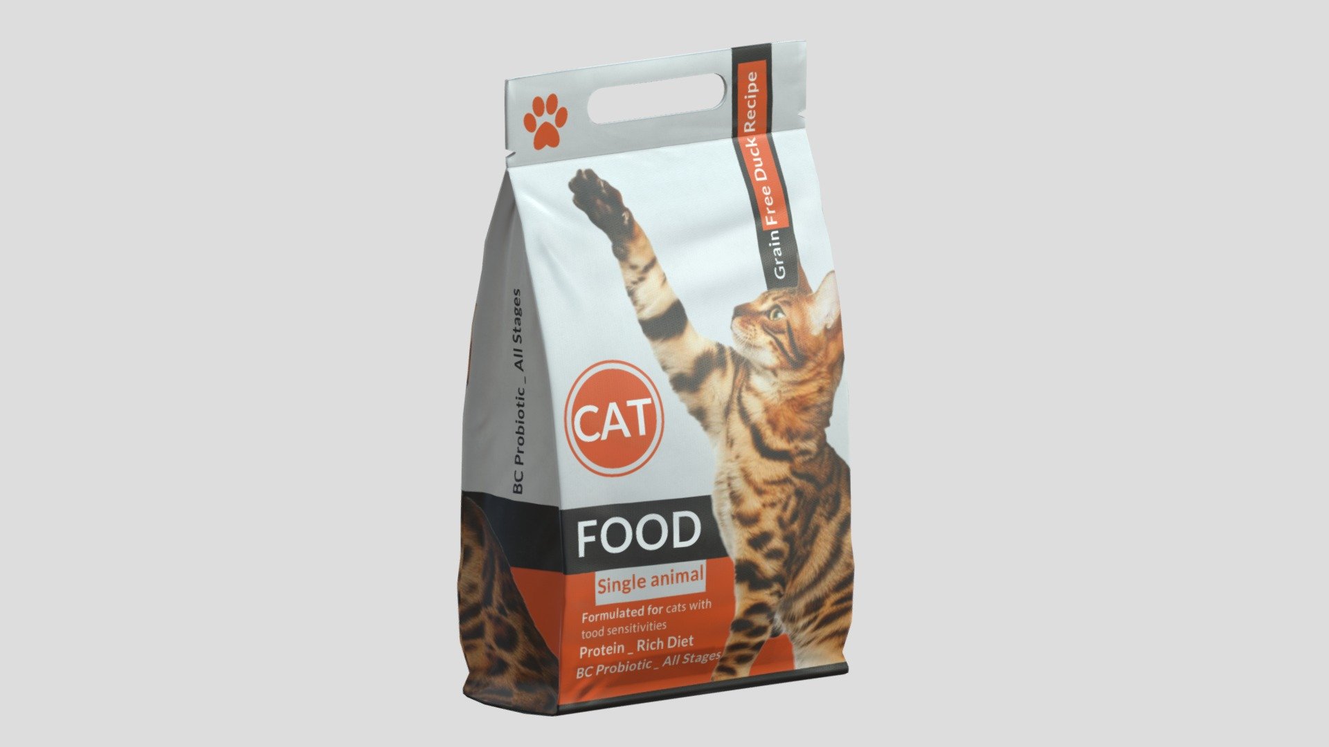 Cat Food Pack Low Poly PBR 3d model