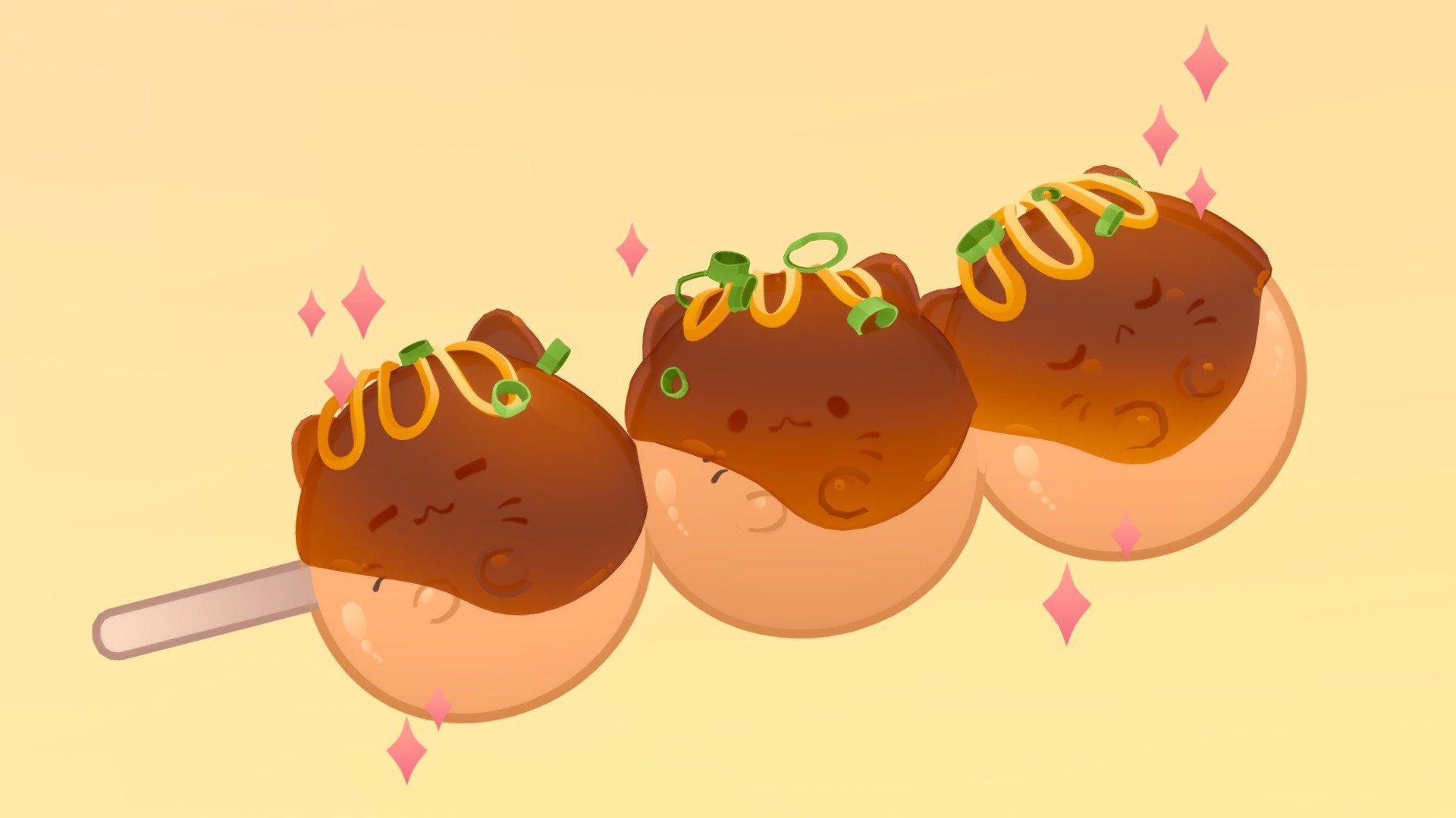 Takoyaki 3d model