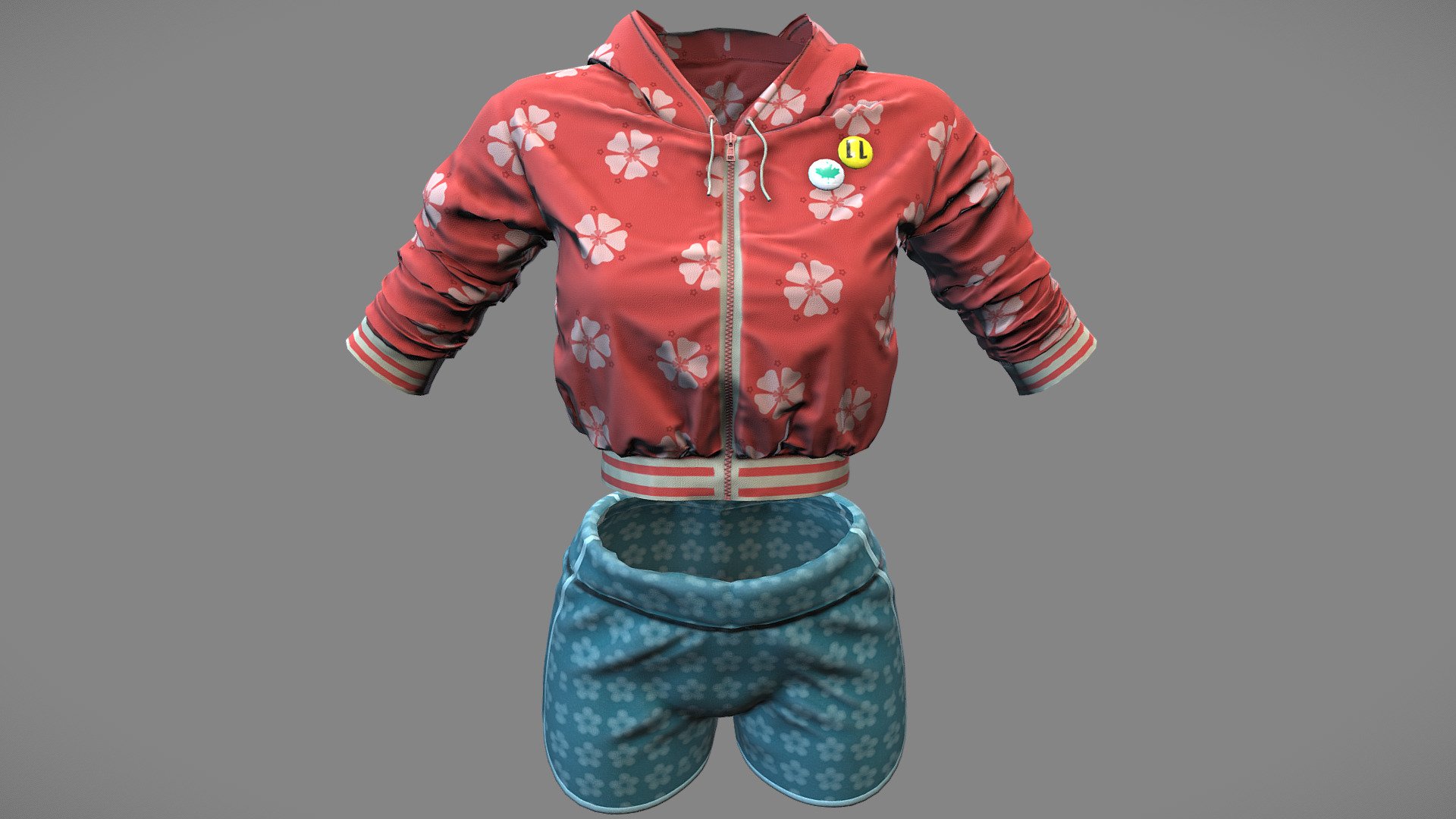 $AVE Female Shorts Sports Outfit 3d model