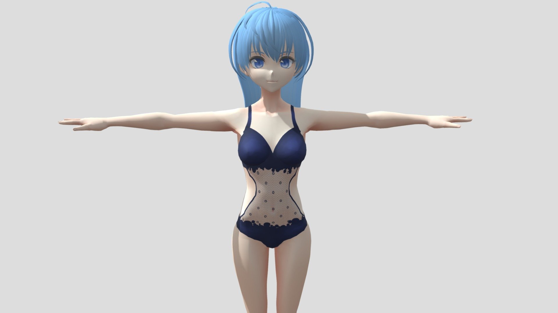 【Anime Character】Rei (Swimsuit/Unity 3D) 3d model