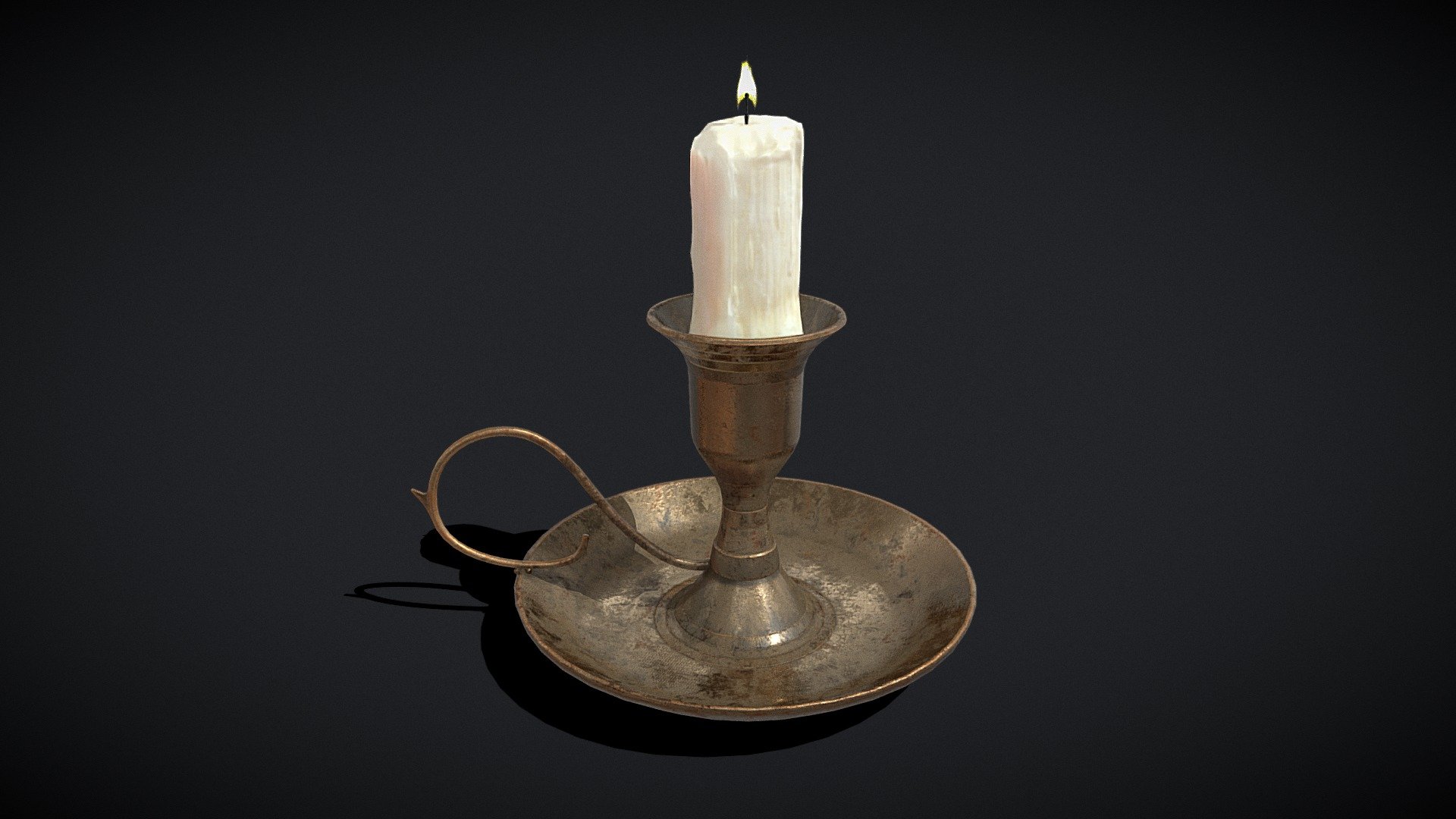 Small Bronze Chamberstick 3d model