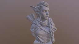 Elf Archer Bust