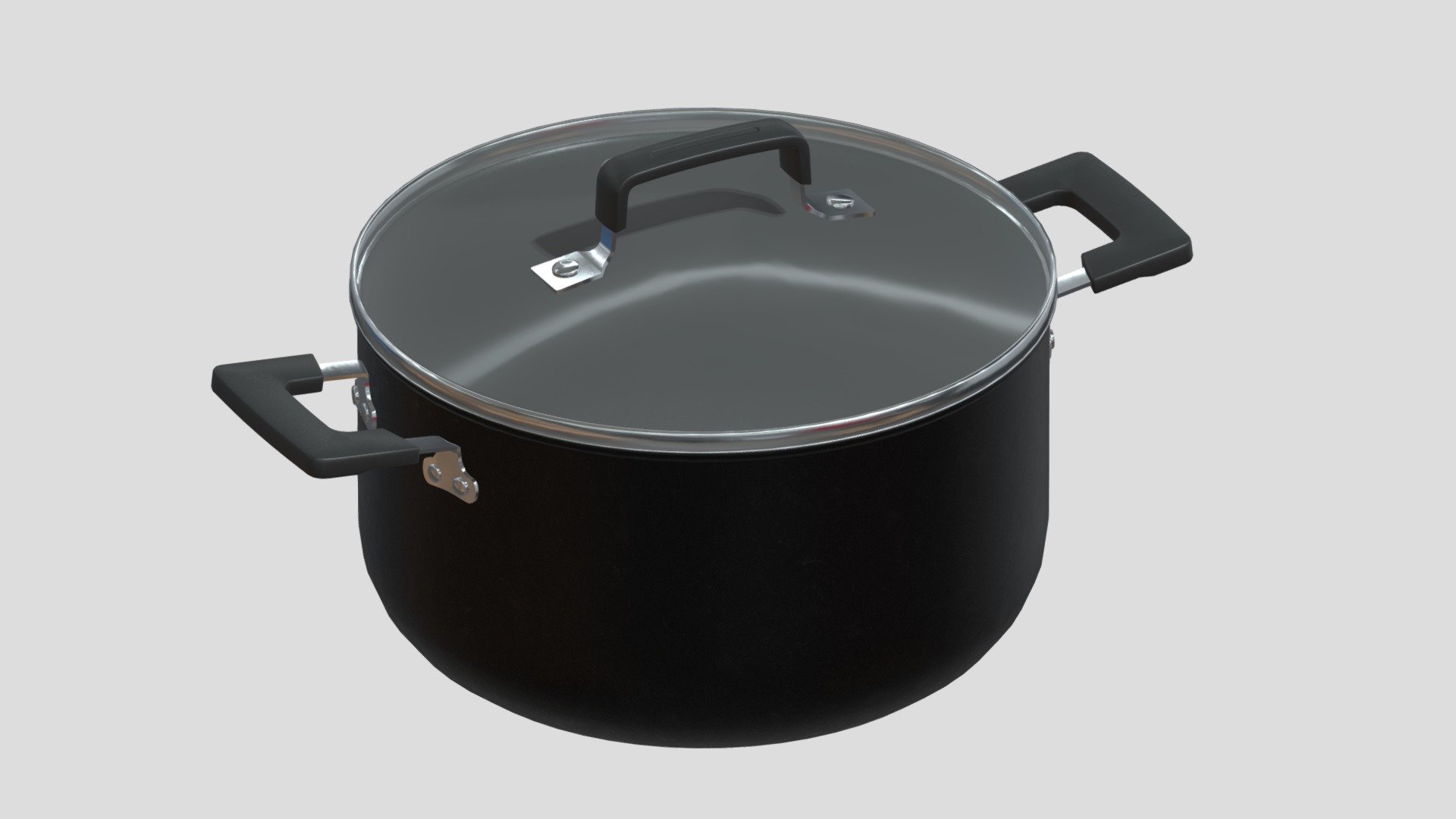 6 quart Dutch Oven with lid Low Poly 3d model