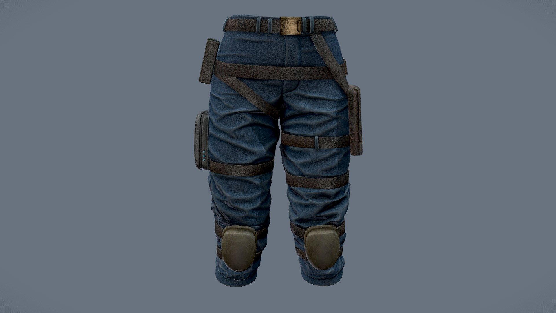 Female Futuristic Tactical  Cargo Pants 3d model