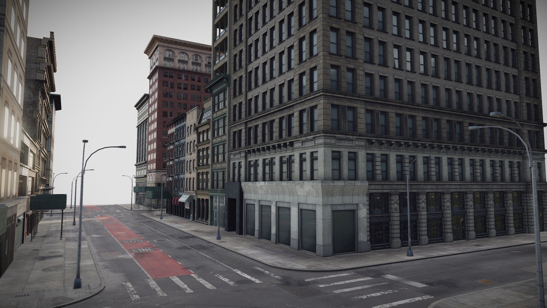 Manhattan Modular City Block: 358 Broadway St. 3d model