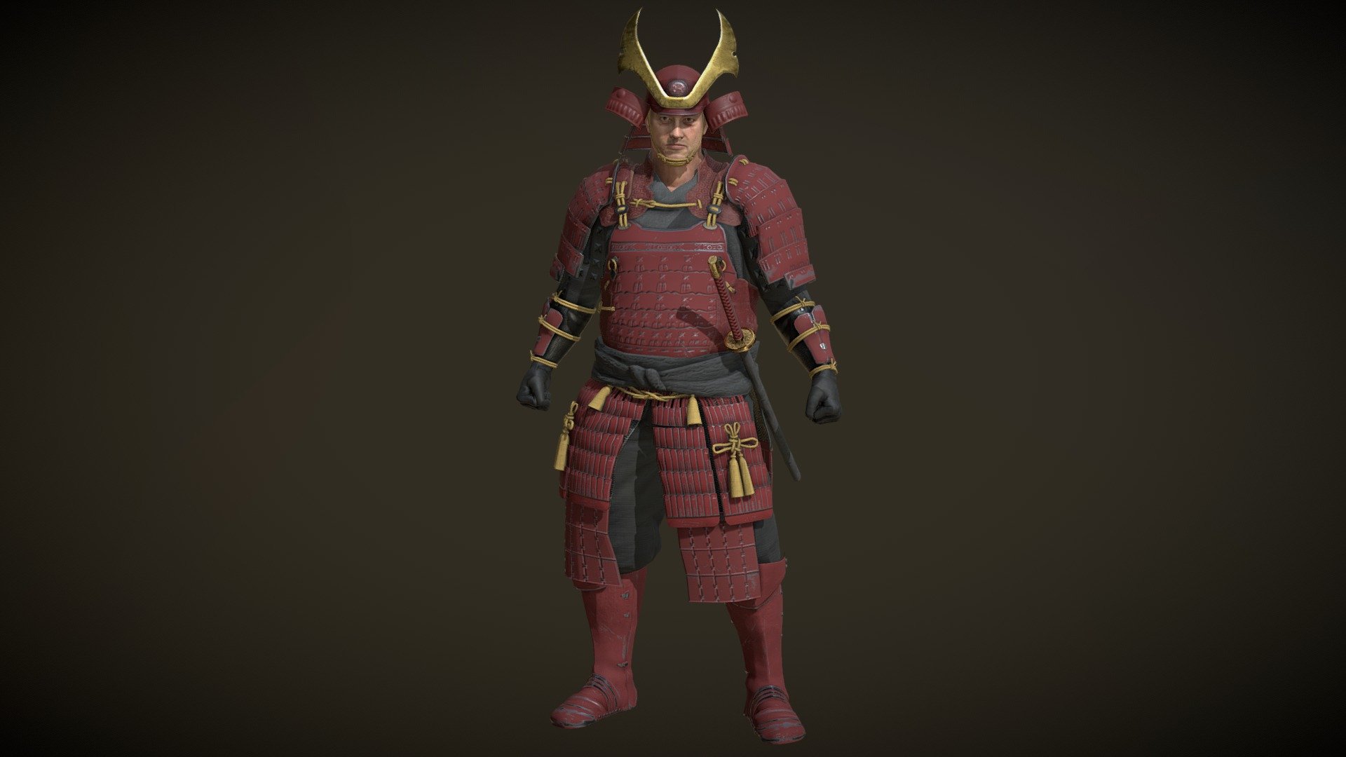 Samurai Character PBR Game Ready!! 3d model