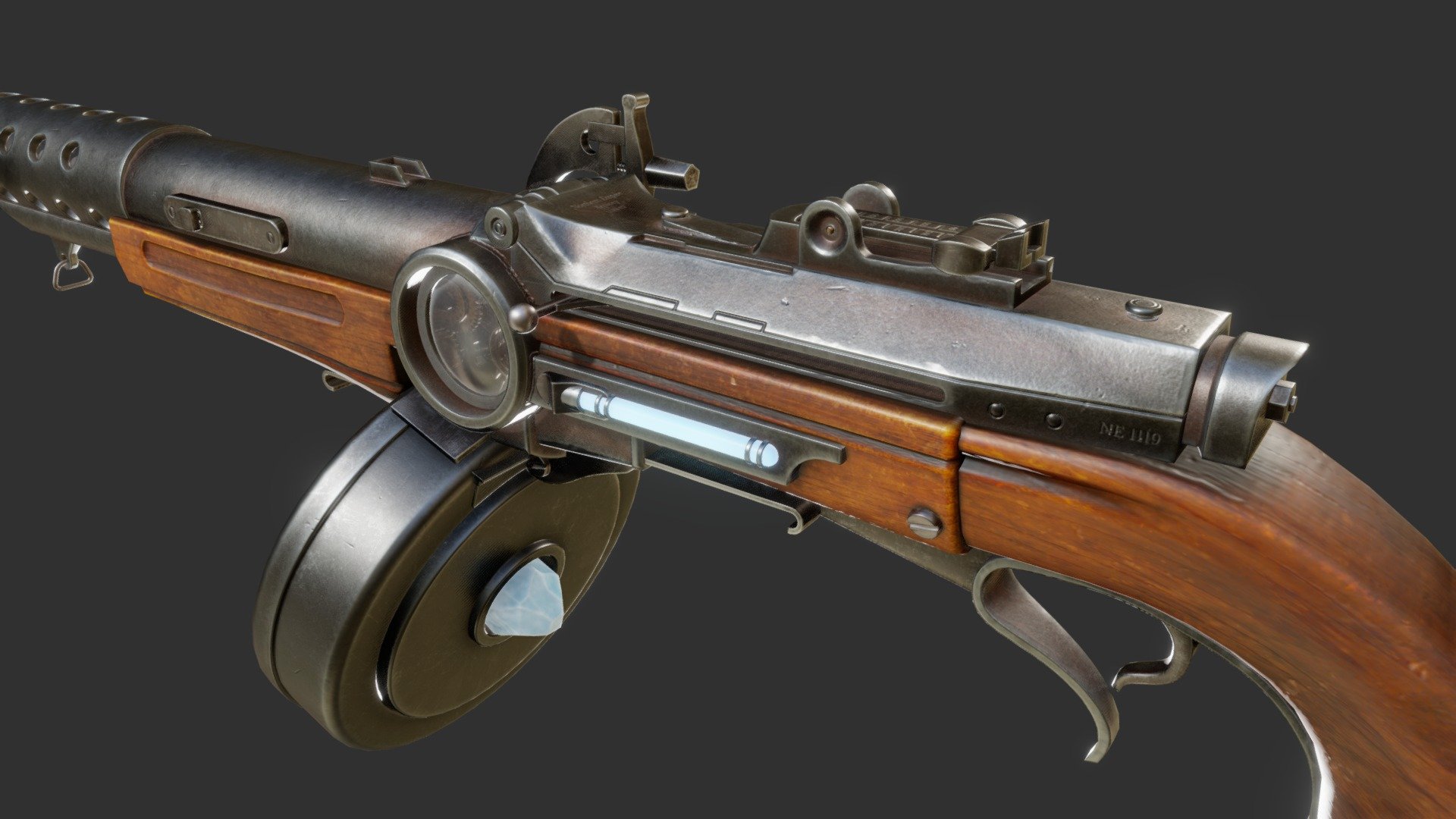 Flintlock Submachine Gun 3d model