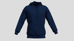 Hoodie Navy Blue PBR Realistic