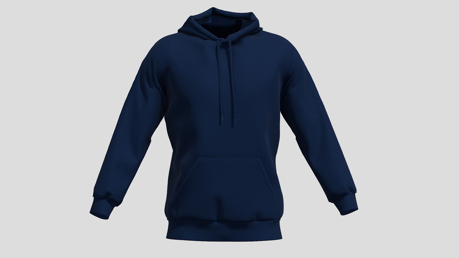 Hoodie Navy Blue PBR Realistic 3d model