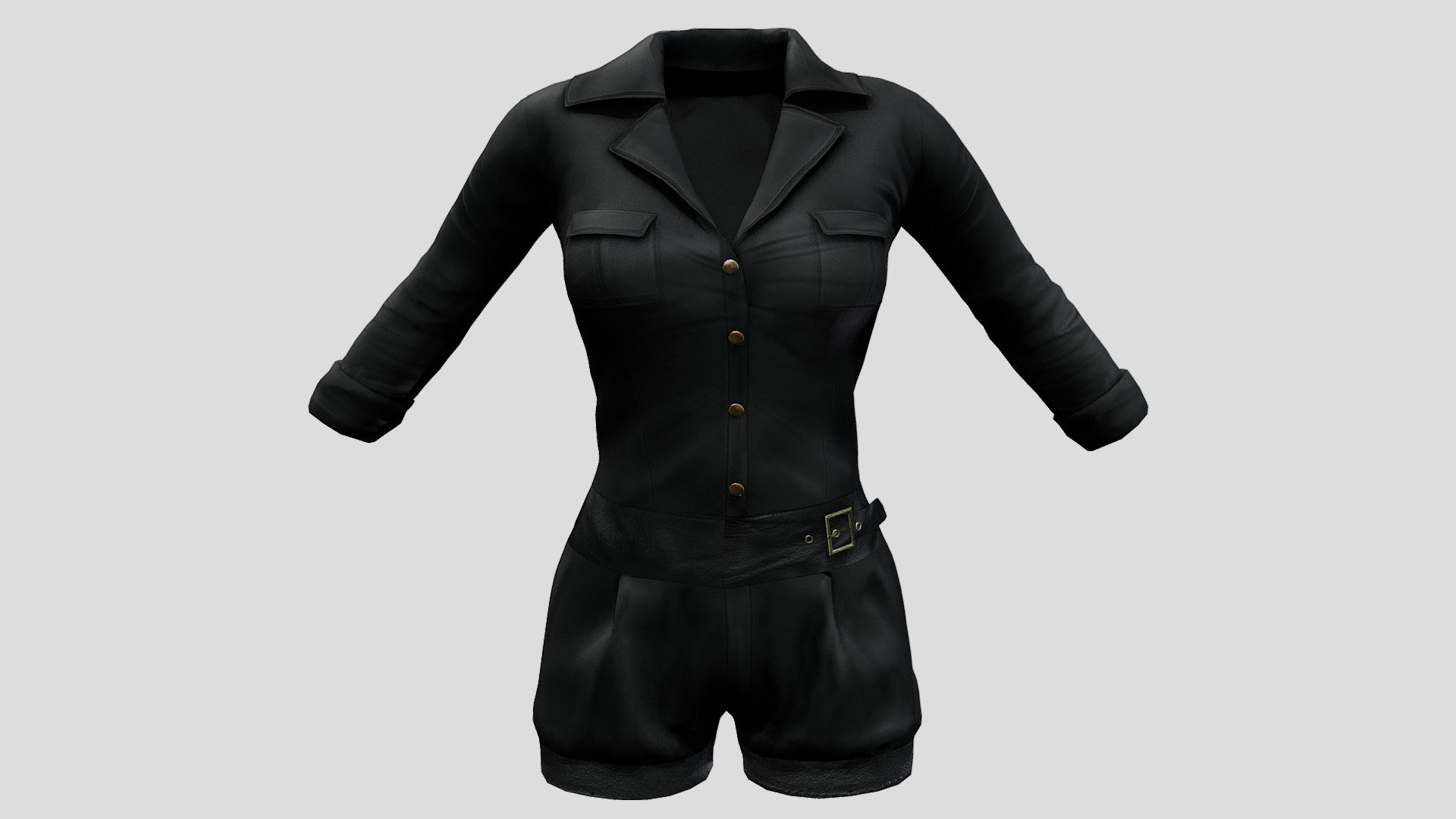 Female Shorts Romper Jumpsuit 3d model