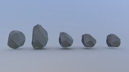 Stylized PBR Low Poly Rock Pack 1