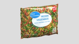 Frozen Vegetables Low Poly PBR