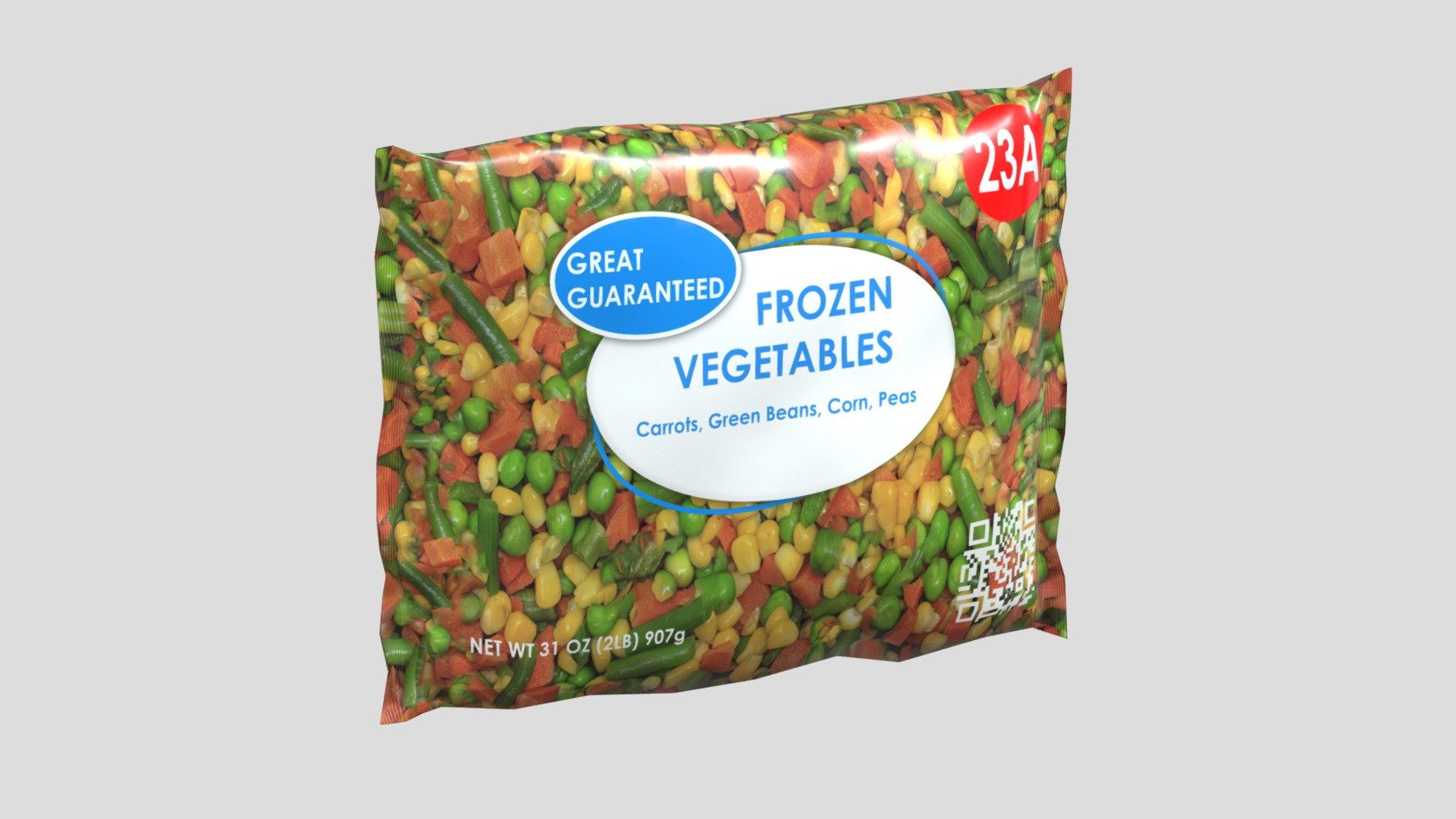 Frozen Vegetables Low Poly PBR 3d model