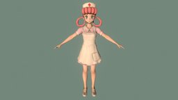 T pose rigged model of Joy