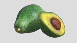 Avocado Low Poly PBR