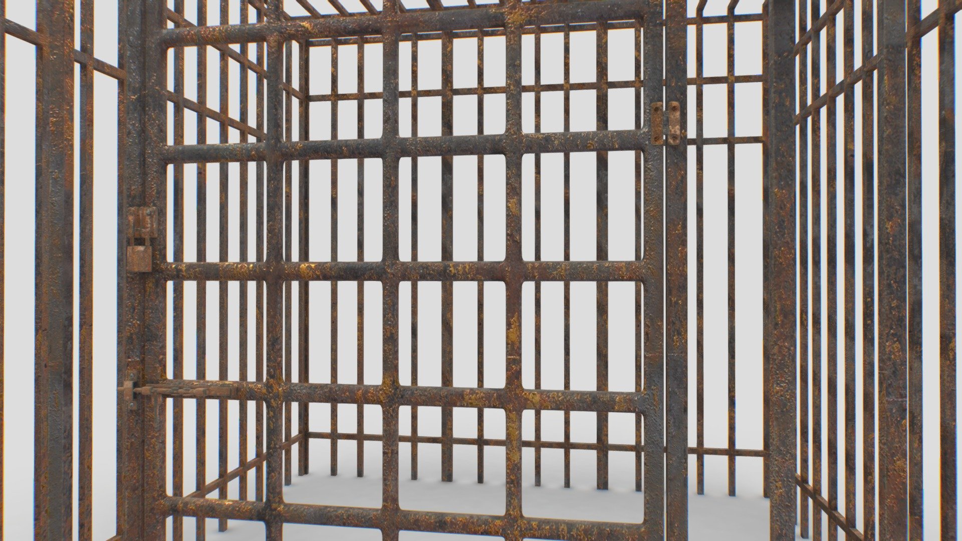 Rusty and old Jail Storage or Cell 3d model