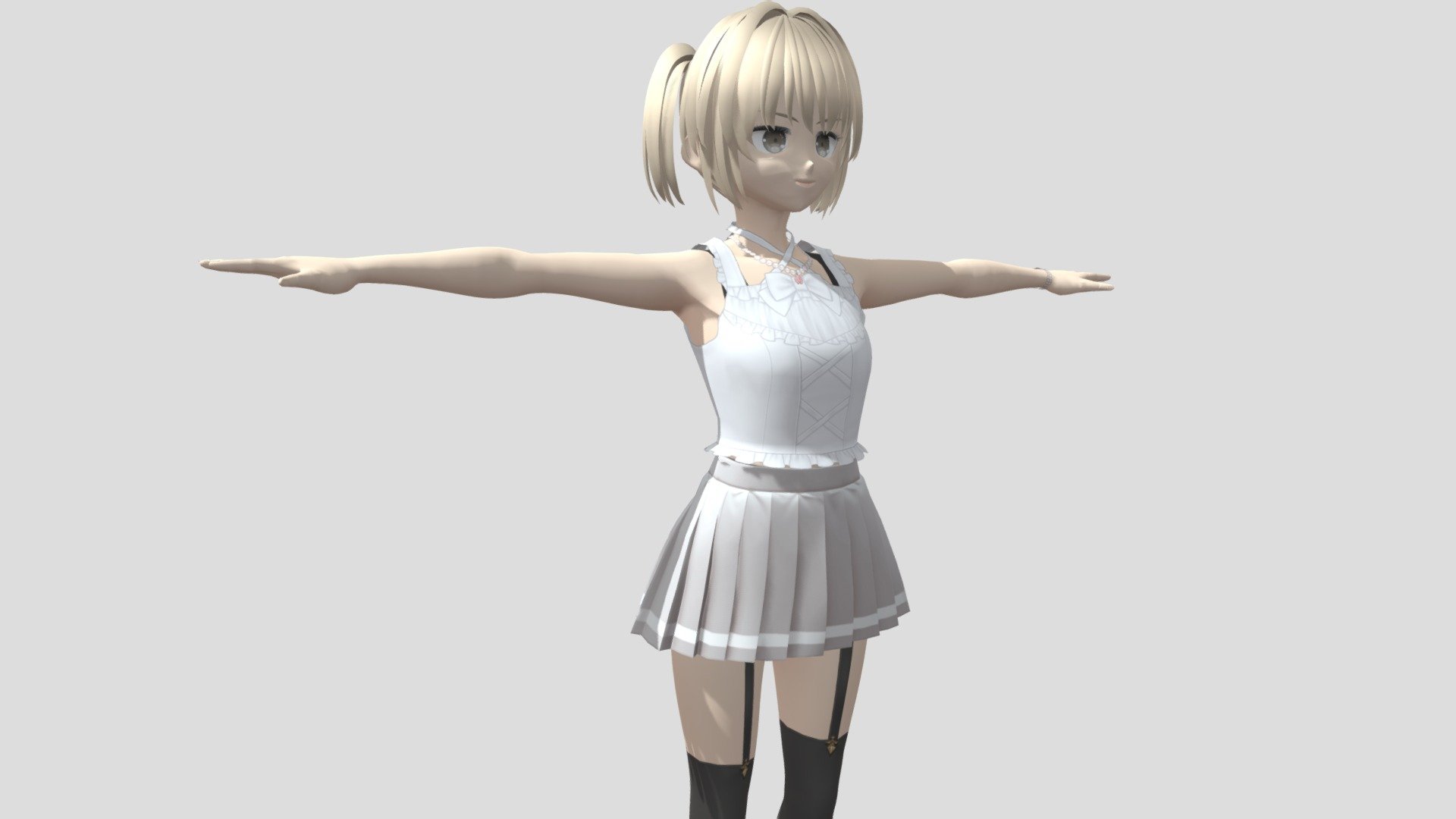 【Anime Character】Casual Female (V1/Unity 3D) 3d model