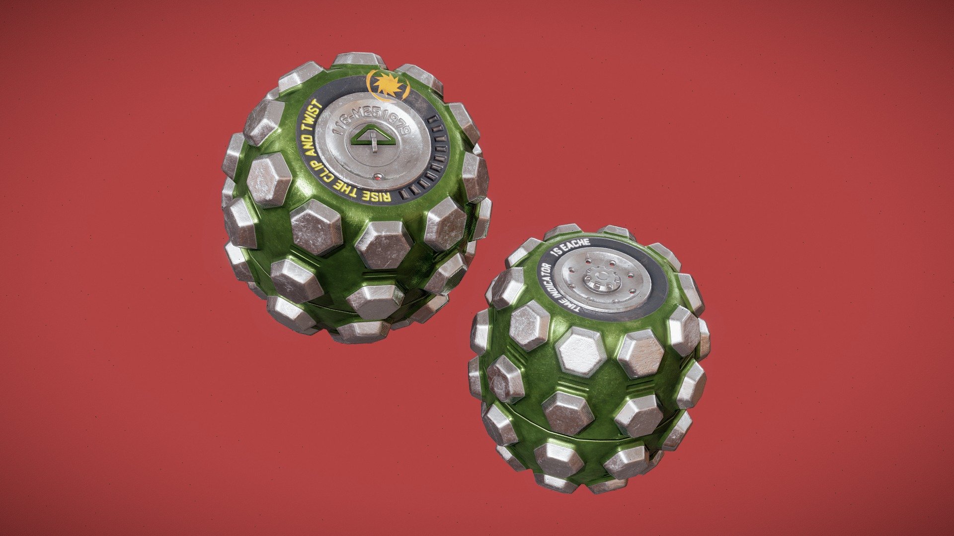 Sci-fi Grenade 3d model