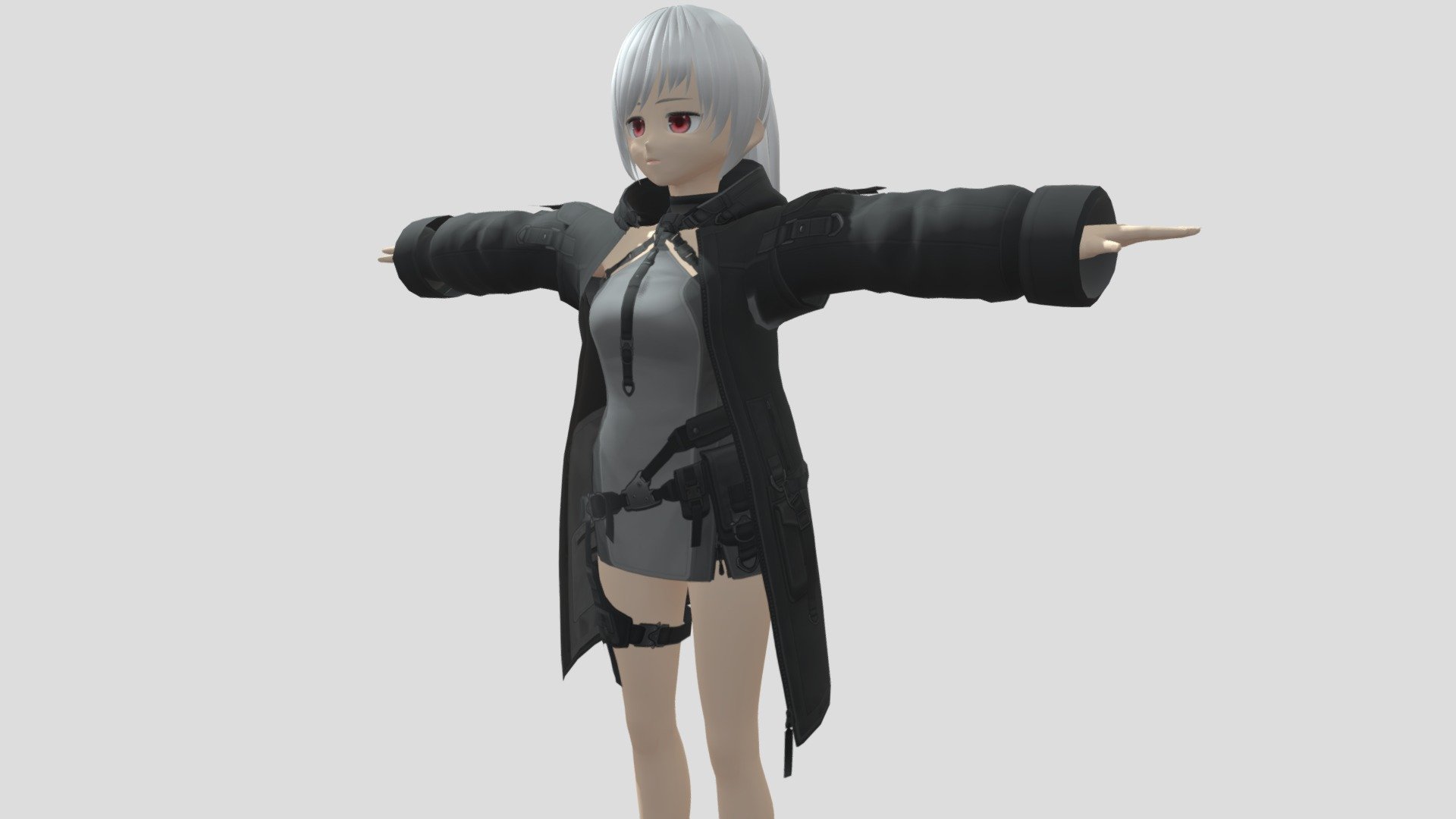 【Anime Character】Agent Female (V1/Unity 3D) 3d model