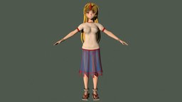 T pose rigged model of Yuugi Hoshiguma