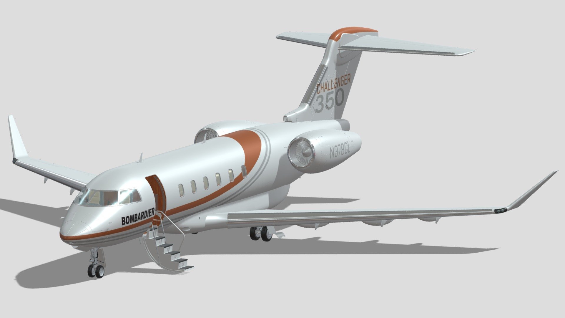 Bombardier Challenger 350 Full Interior 3d model