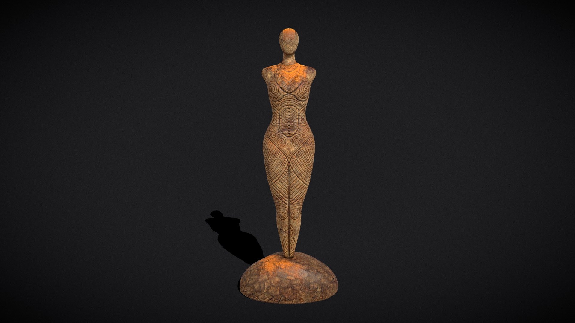 Pegan Fertility Statue 3d model