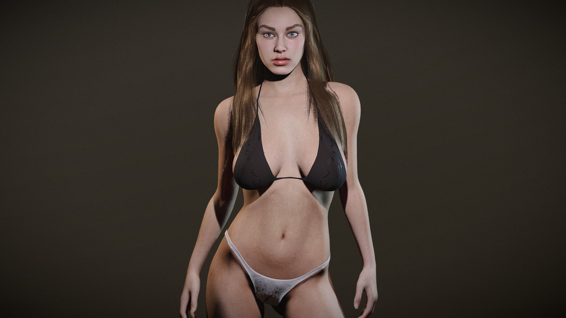 Female Bikini Woman 3d model