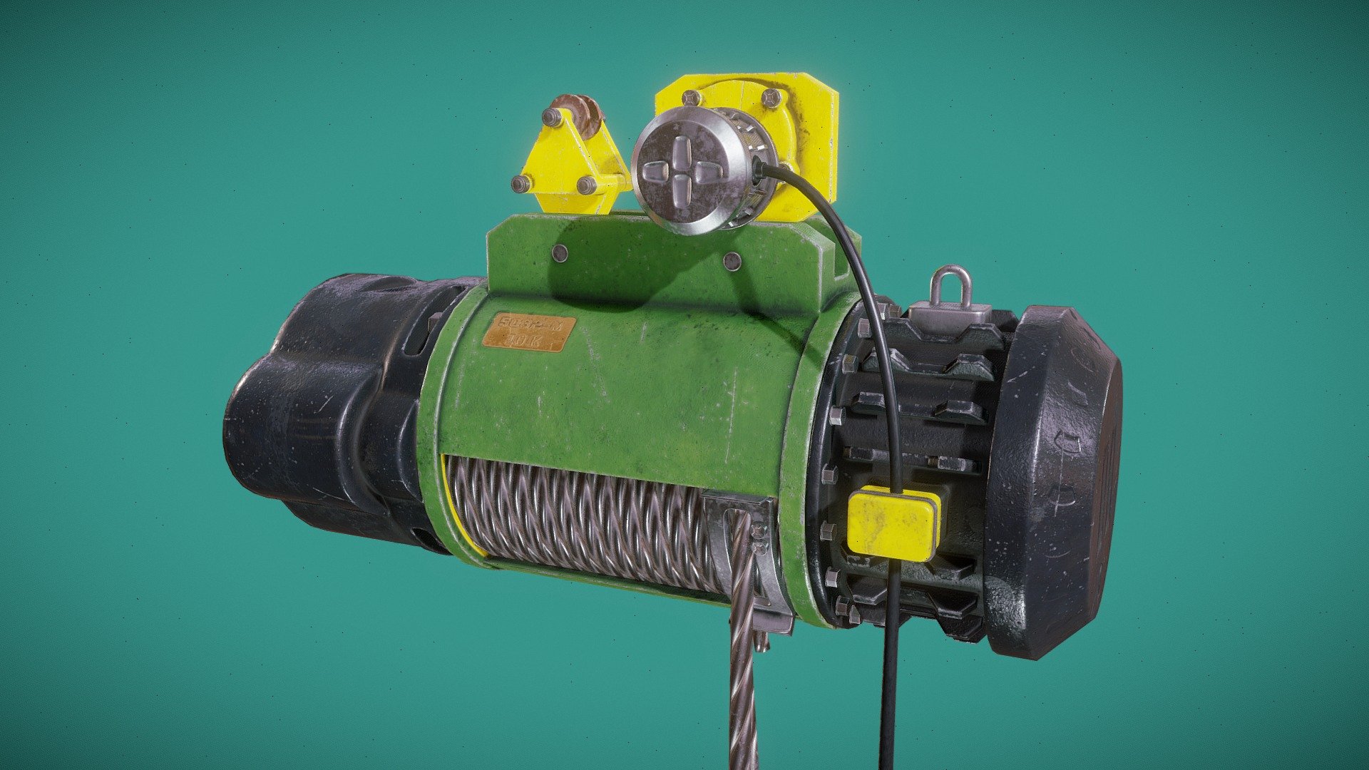 Electric Wire Rope Hoist 3d model