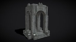 Tall Stone Arch Gazebo