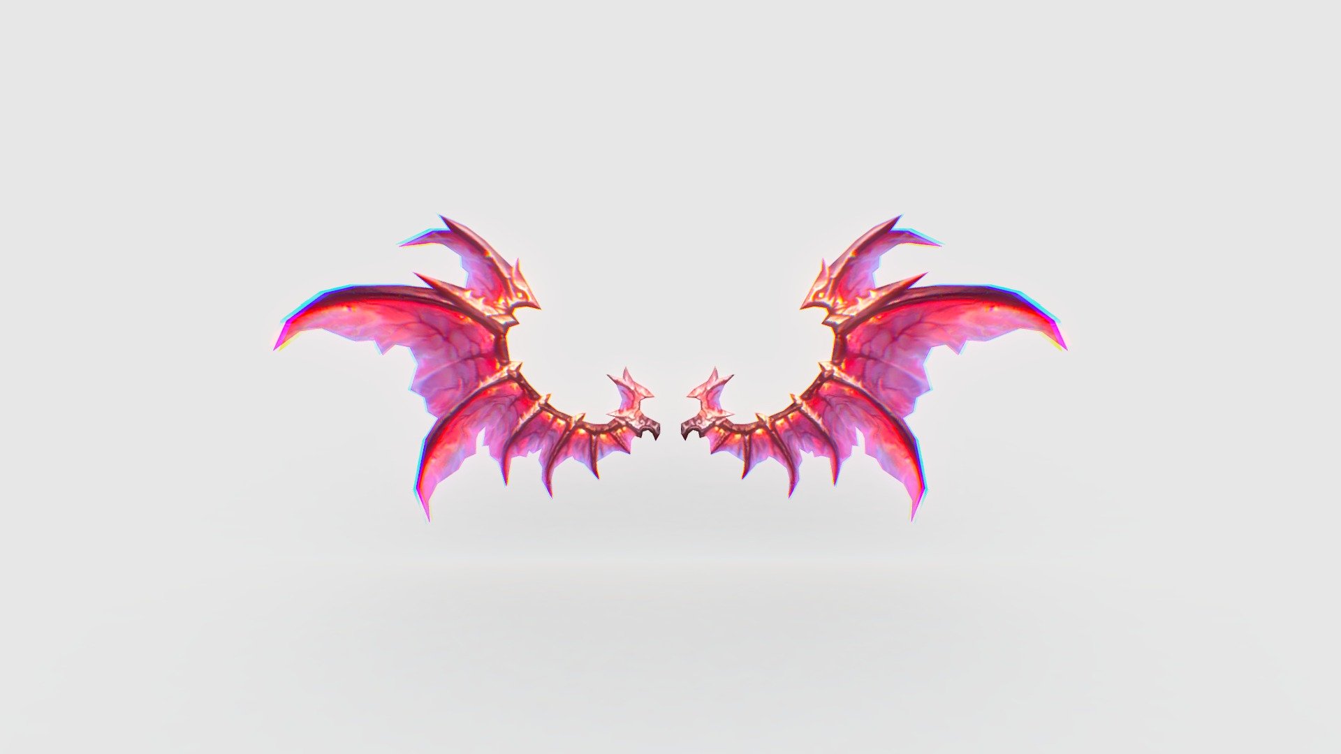 Cartoon death wing Low-poly 3D model 3d model