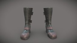 Apocalyptic Grunge Calf Boots