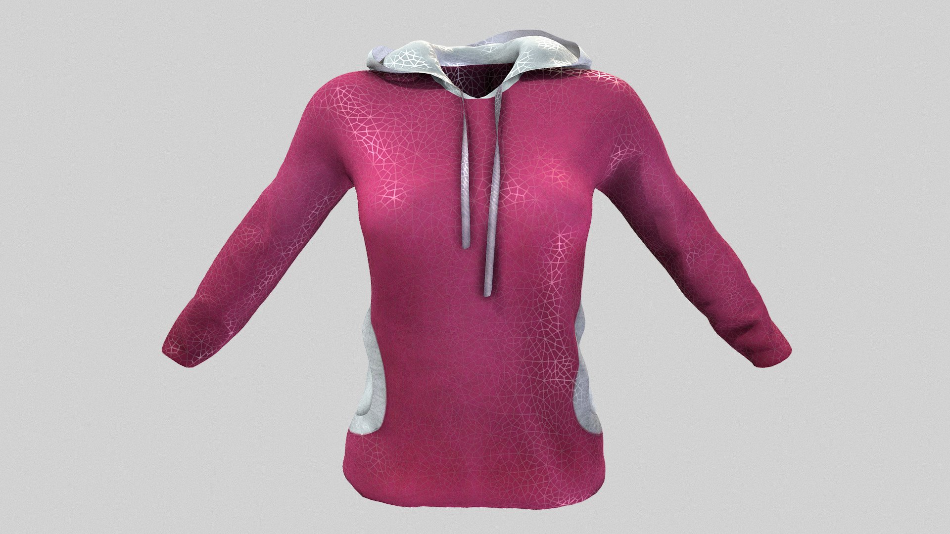 Female Hooded Sweatshirt 3d model