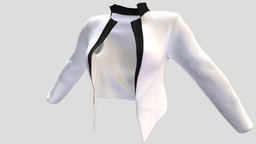 Female Standing Collar Tuxedo Jacket