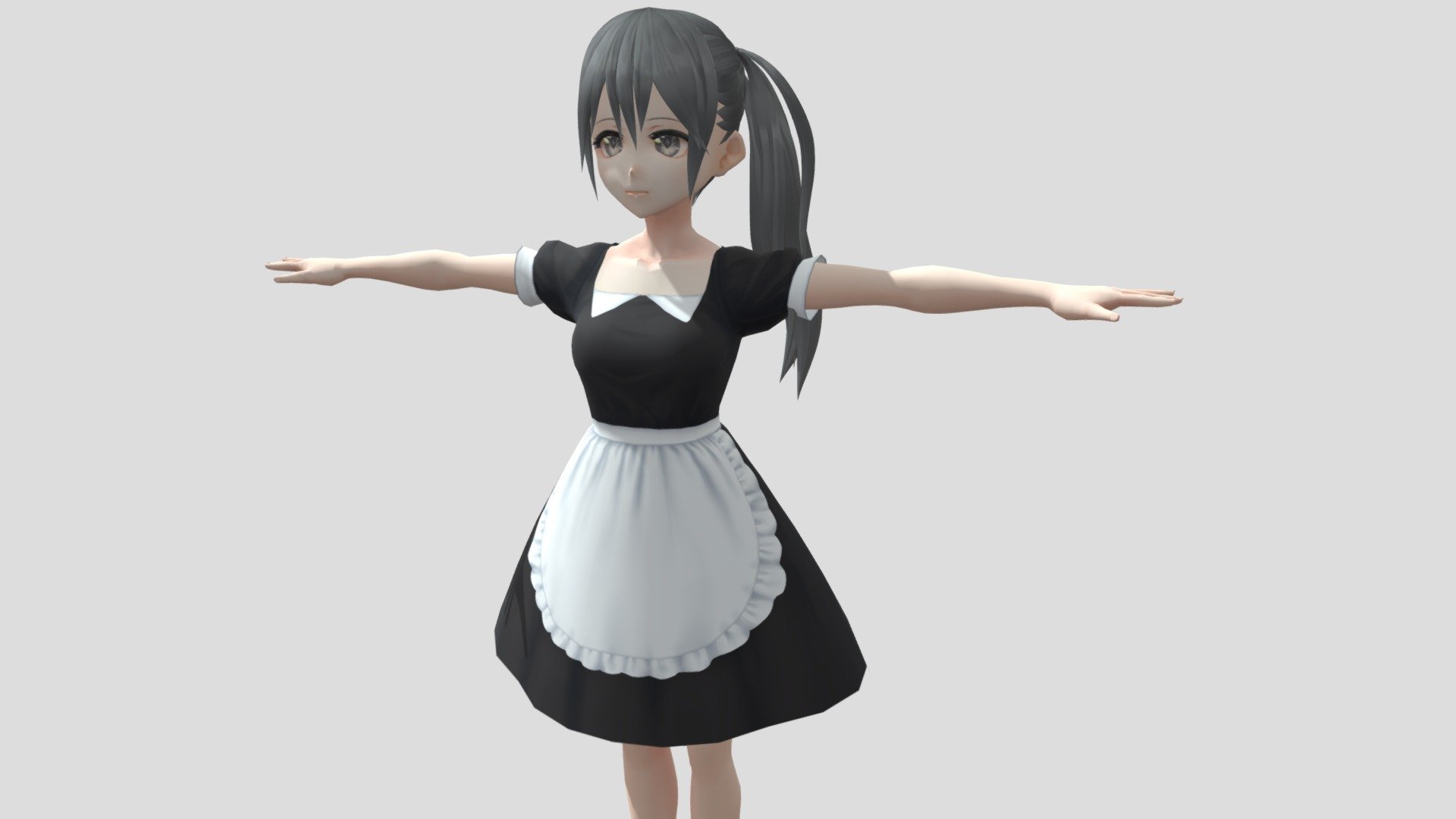 【Anime Character】Hina (Maid V1/Unity 3D) 3d model