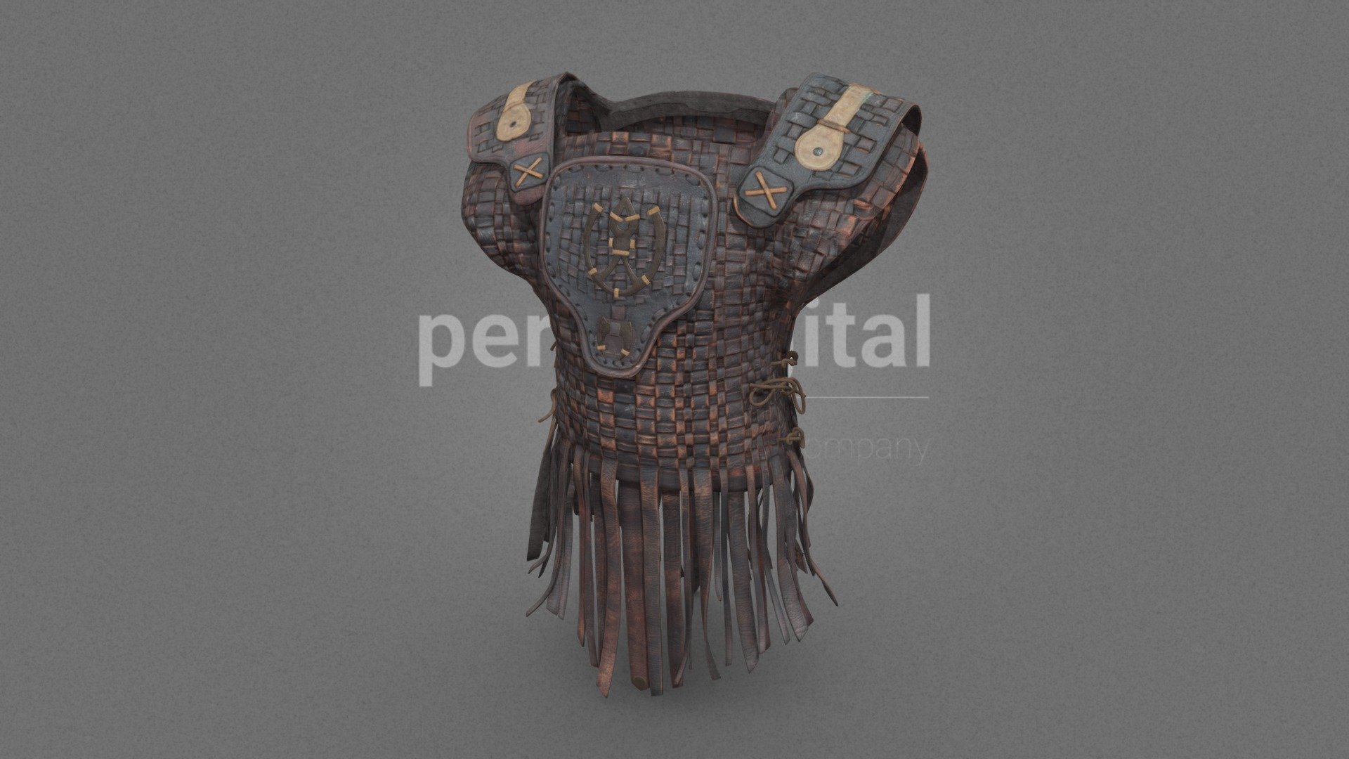 Leather Cuirass 12 3d model