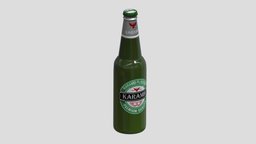 Beer 12 Oz Bottle Generic Low Poly PBR