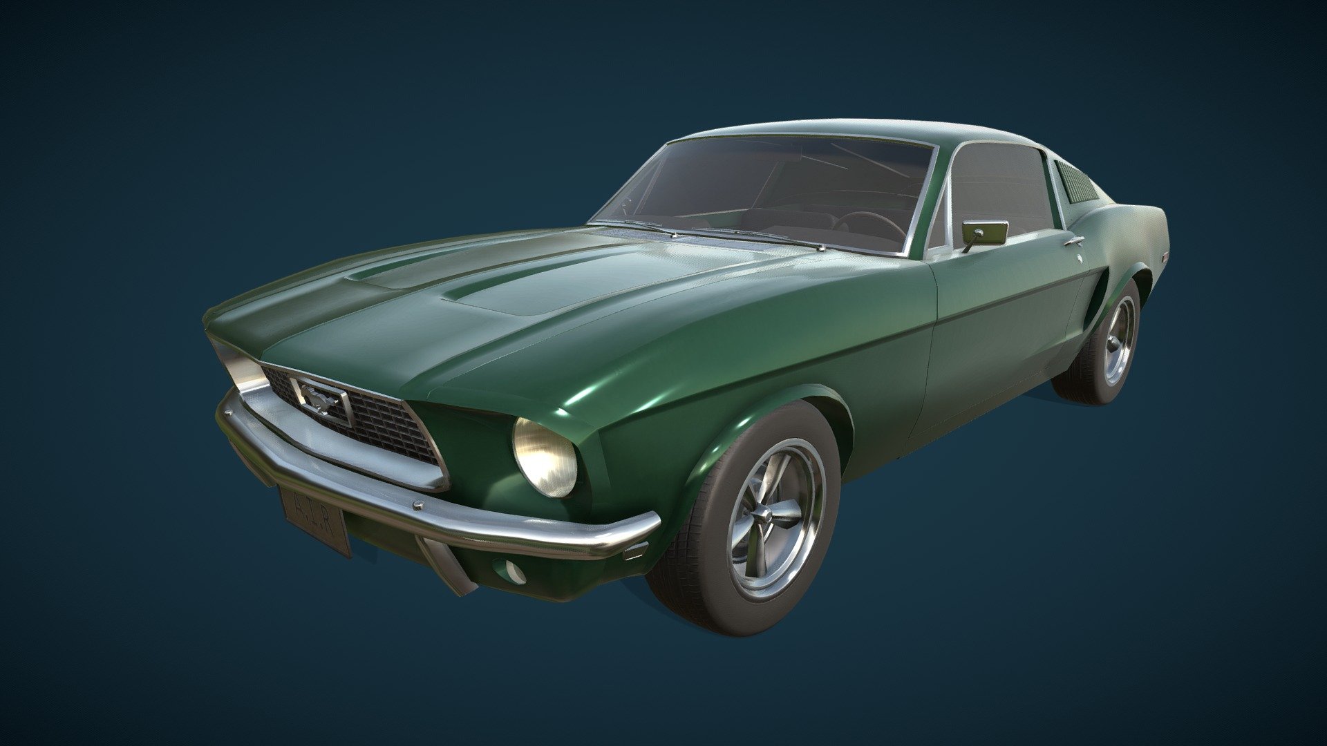 Ford Mustang 1968 3d model