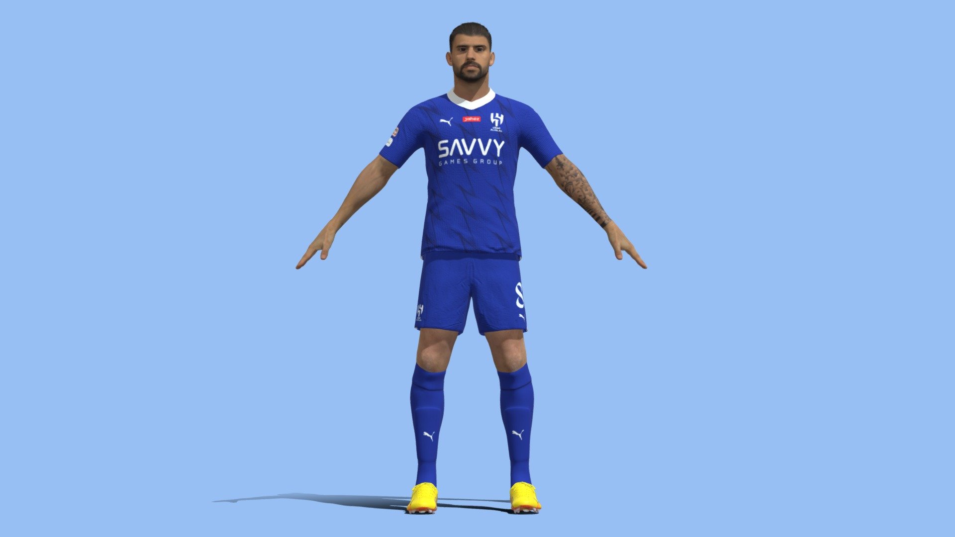 T-Pose Rigged Ruben Neves Al-Hilal 3d model