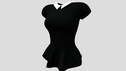 Female Peterpan Collar Peplum Top