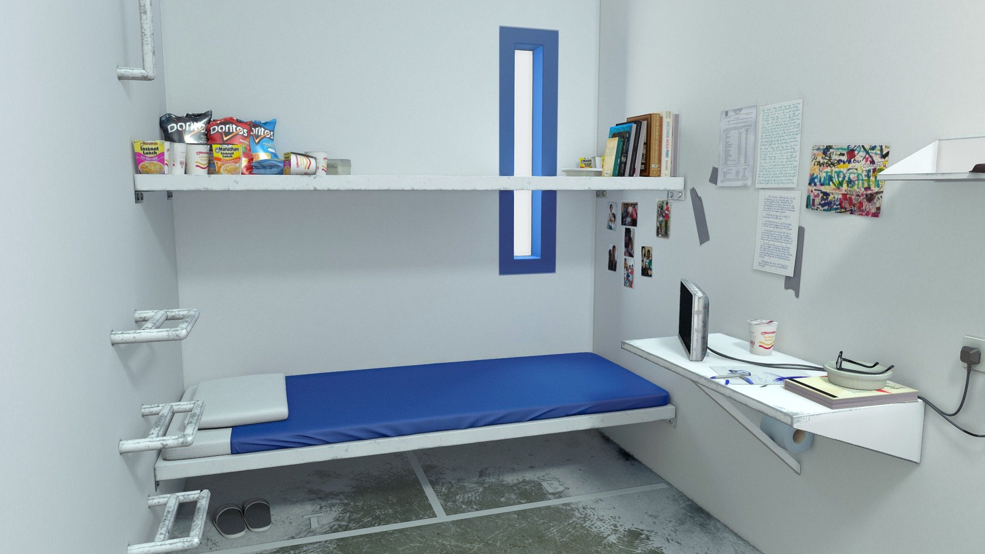 Red Onion State Prison Cell 3d model