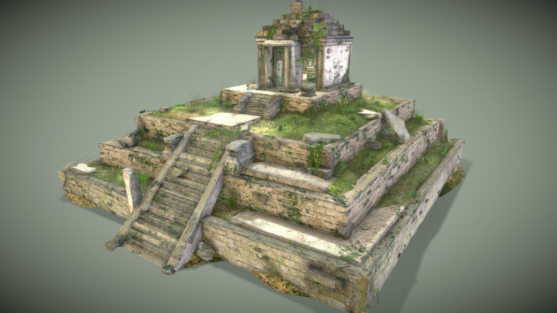 Aztec Maya Inca Tikal Pyramid Temple 3d model