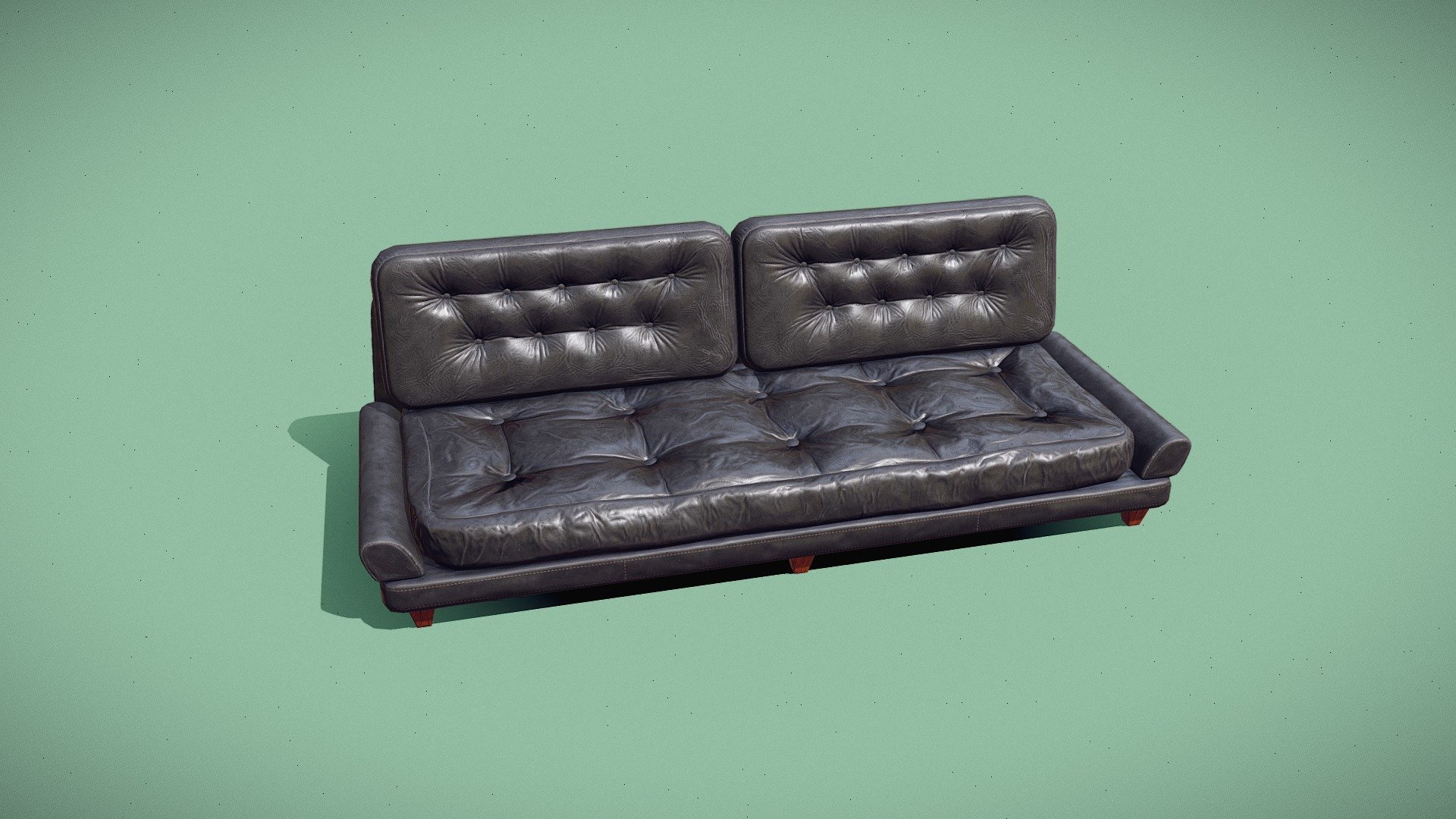 Loveseat Sofa Game Ready Asset 3d model