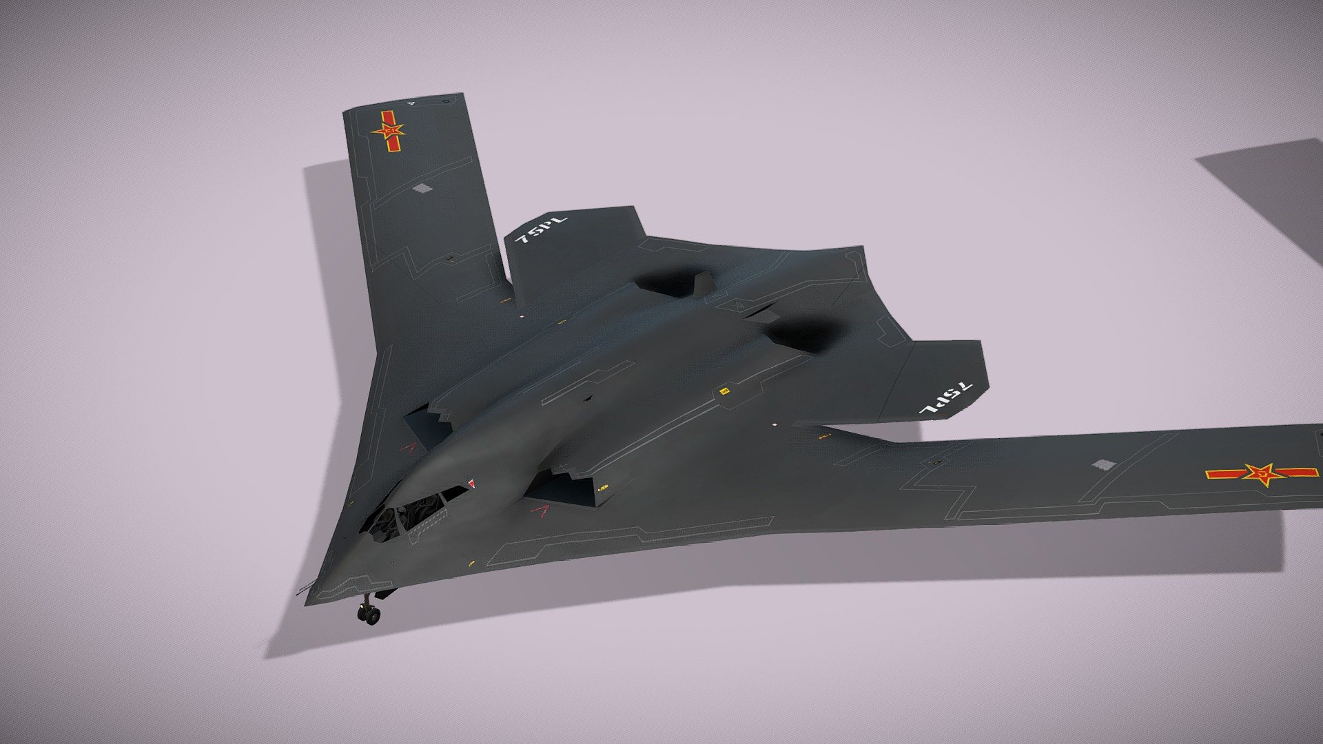 Xian H-20 stealth bomber 3d model