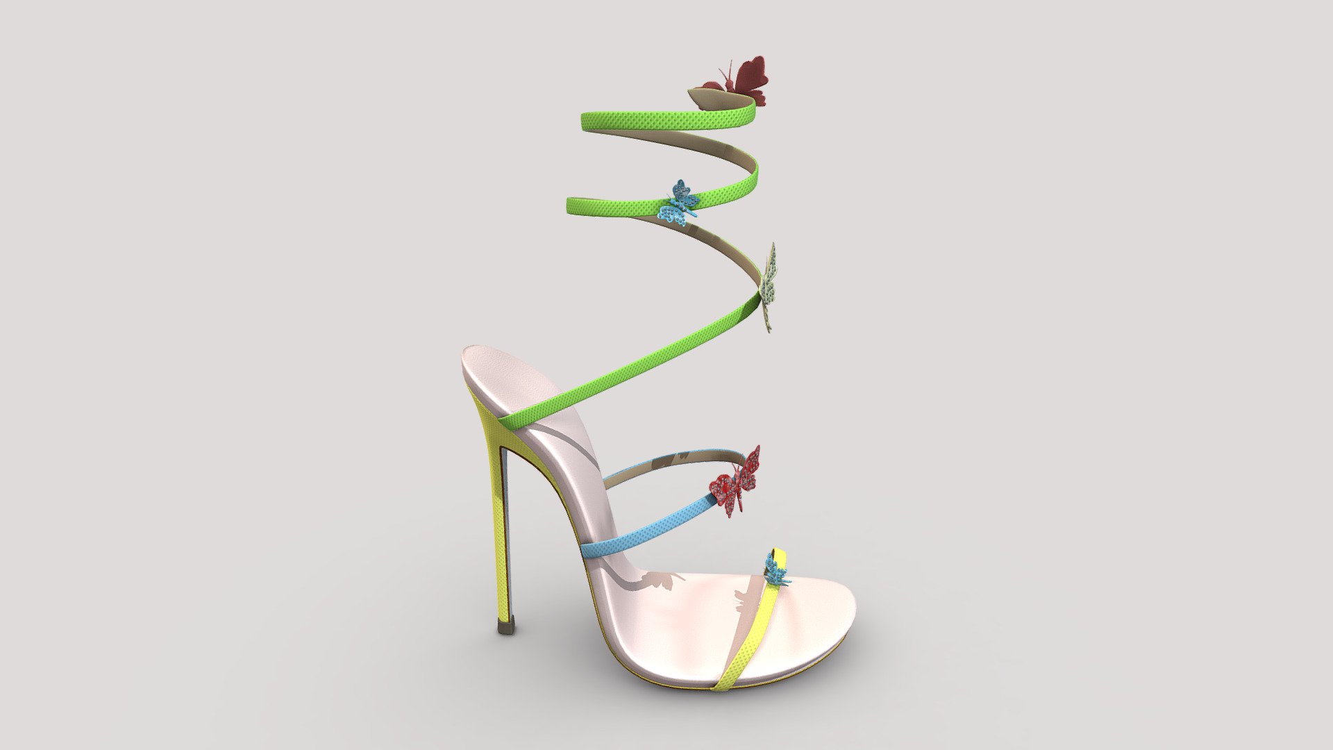 Female High Heels Summer Sandals 3d model