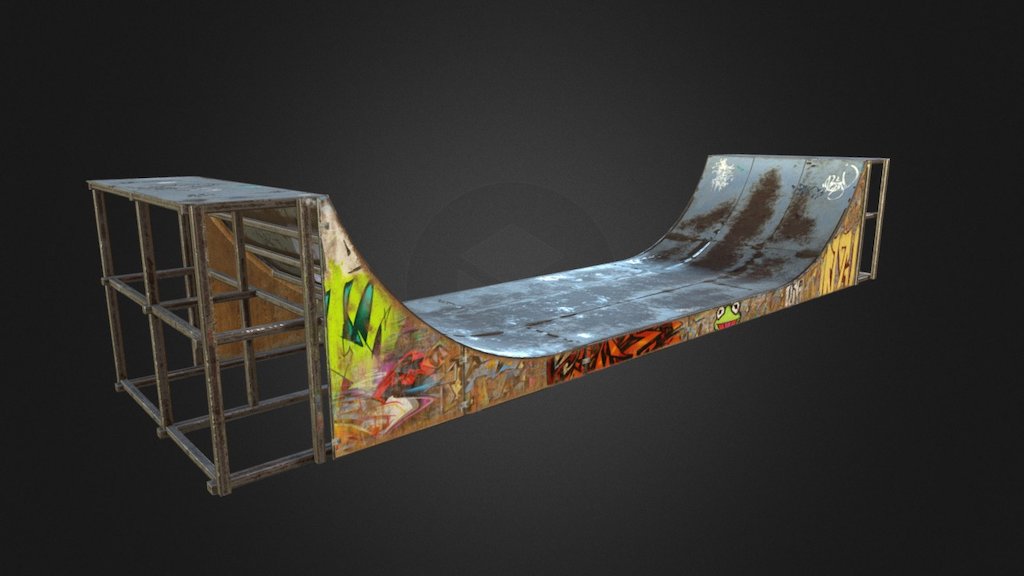 Skate Pipe 3d model