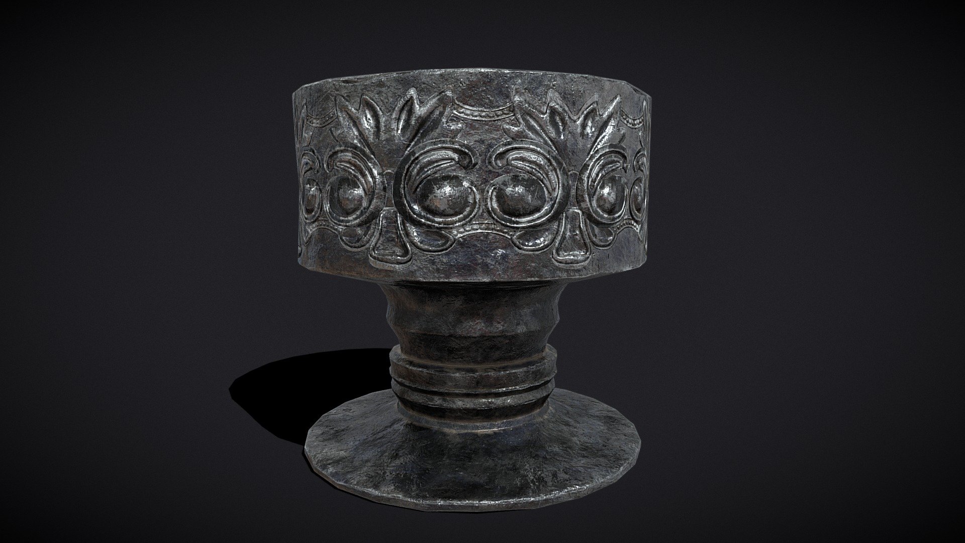 Short Medieval Goblet 3d model