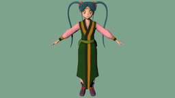 T pose rigged model of Sasami Masaki Jurai